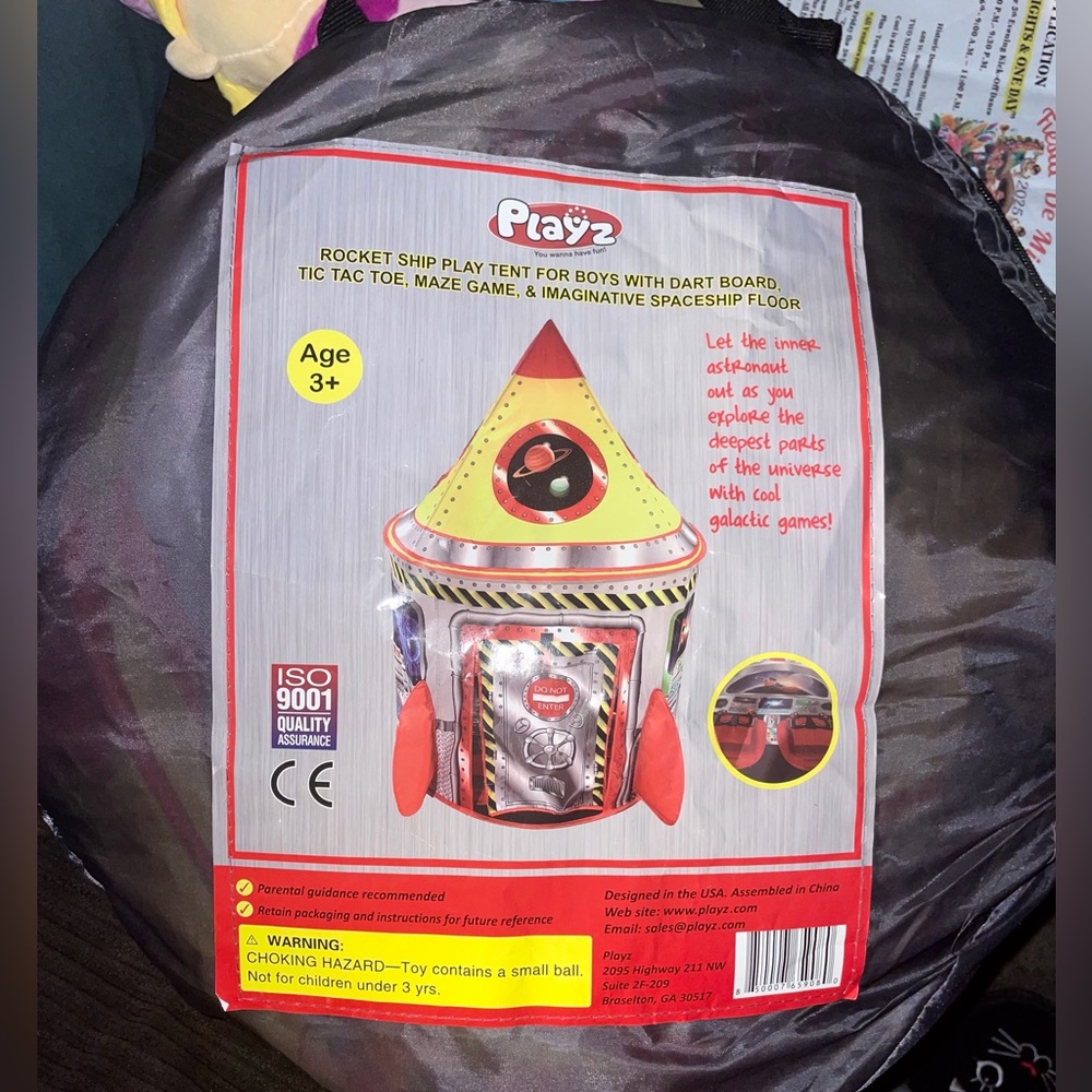 5-in-1 Rocket Ship Play Tent. New with all original pieces.